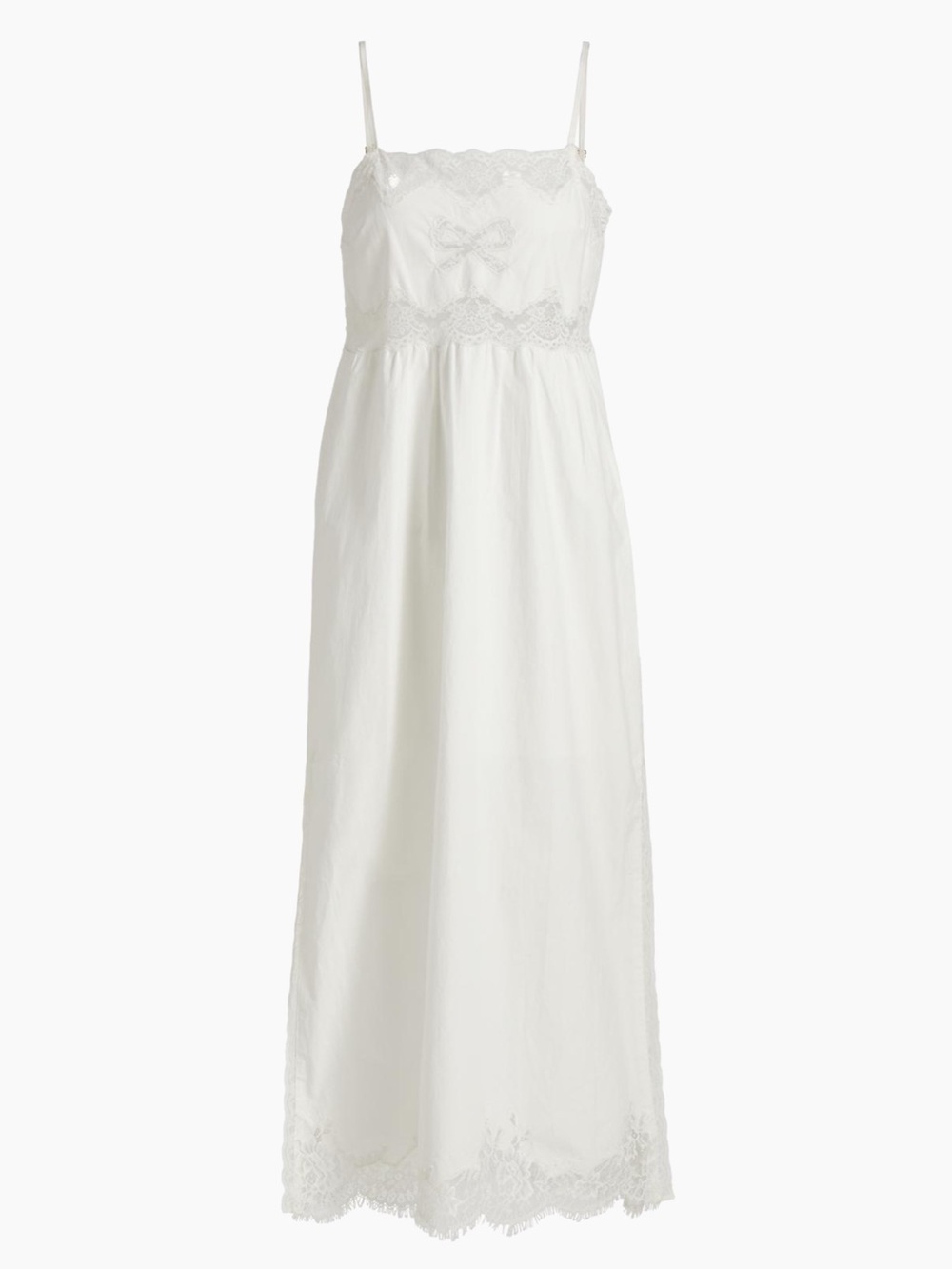 LoveShackFancy White Lace-Trim Vinca Midi Dress NWT - Picture 5 of 9